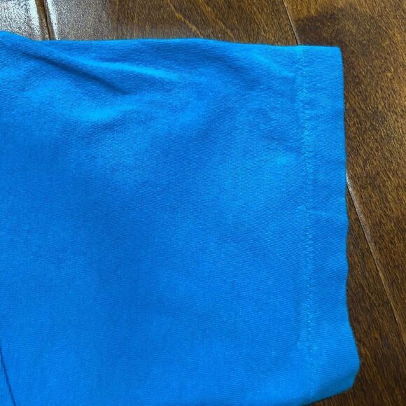 Fruit Of The Loom Vintage Single Stitch Teal Blue Pocket Tee Men's Size Large - Picture 4 of 8